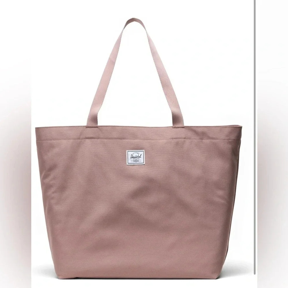 HERSCHEL SUPPLY CO Mica Tote Zippered Shoulder Bag Carry All Ash Rose Pink Large